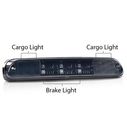 G-PLUS LED 3rd Brake Light Compatible with Ford F250 F350 F450 F550 Super Duty 1999-2015 Stop Cargo Light Smoke Lens Black Housing CC3Z13A613A,CC3Z13A613B