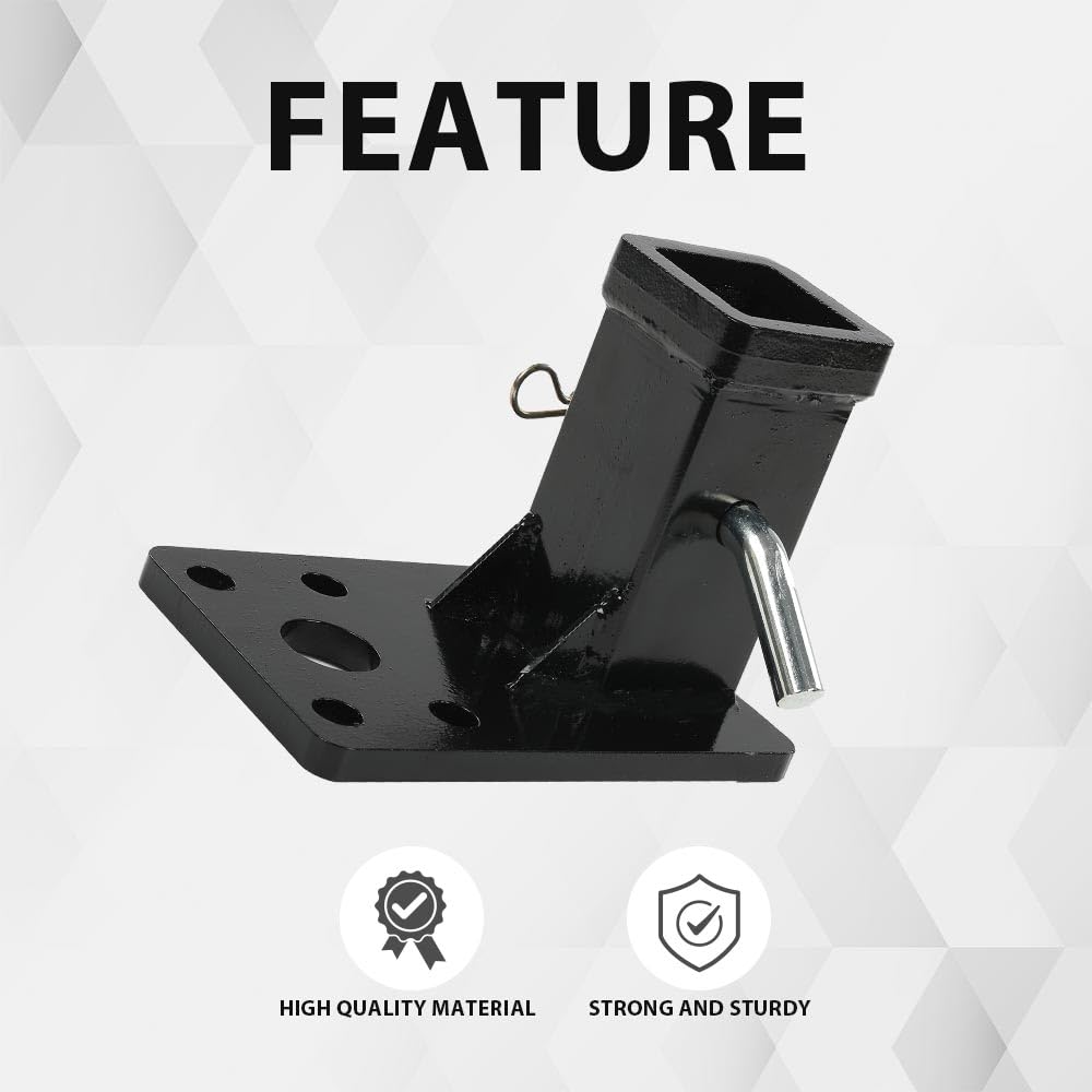 G-PLUS 2" Feet Steel Receiver Hitch with Hitch Pin Compatible with Hmmwv Humvee Military Black Powder Coated