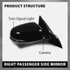 G-PLUS Power Heated Mirror w/Turn Signal Lane Assist Camera Right Passenger Side Compatible with Honda Accord Sedan 2013-2015 76200T2GA41ZC HO1321275 Glossy Black