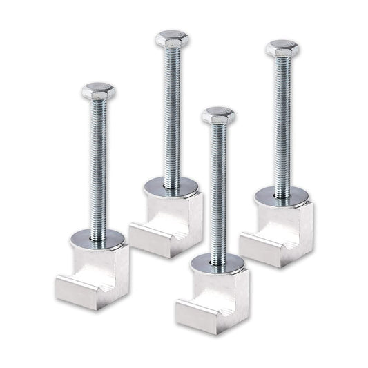 G-PLUS Truck Tool Box Mounting Kit, Rail Mounting Clamp Kit,J Hook Crossover Pickup Mounting Clamp Tiedown Universal Fit,Easy Mount-Silver (4Pcs)