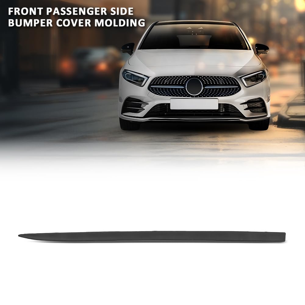 G-PLUS Front Right Bumper Trim Molding, Compatible with Benz A220 A250 2019-2022 With AMG Styling Package, Fit Benz A35 AMG 2020-2022, Passenger Side, 1778854403, MB1047162