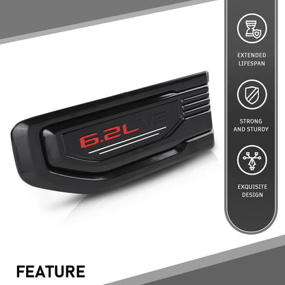 G-PLUS Fender Vent Emblem Kit Compatible with GMC Sierra 1500 6.2L 2019-2024/Fit for 6.2L 1500 Model Trucks Only 85160723 86532094