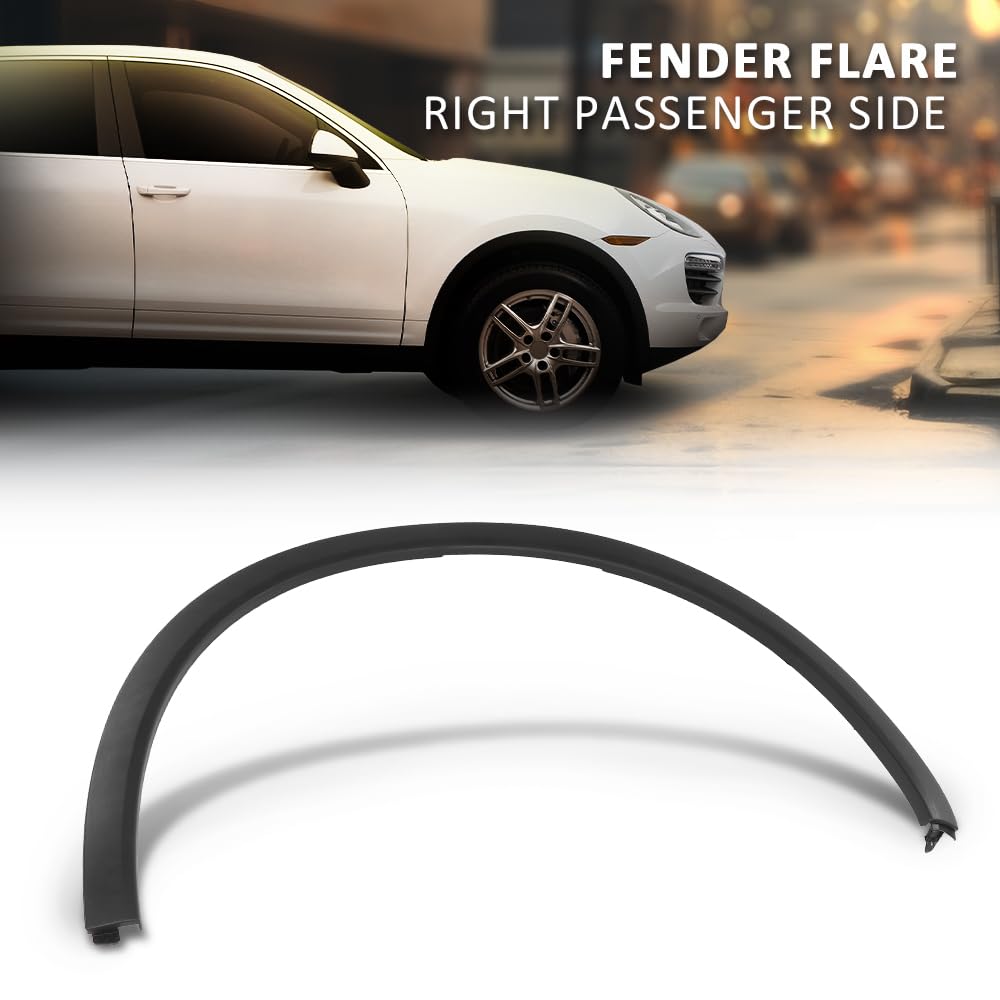 G-PLUS Front Right Fender Flare Wheel Arch Molding Trim, Compatible with Porsche Cayenne 2011-2018, Passenger Side, 958559828209B9, 958-559-728-20-9B9