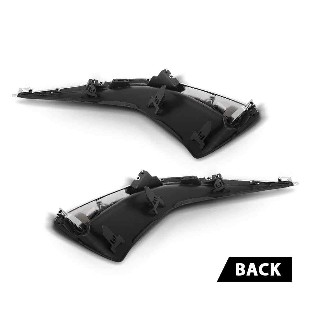G-PLUS Bumper Trims Front LH&RH Pair Fit LX ES250 F Sport 2023-2024, Fit Model Without F Sport Package 5310506010, 5310606010, LX1039128, LX1038128 Chrome and Black