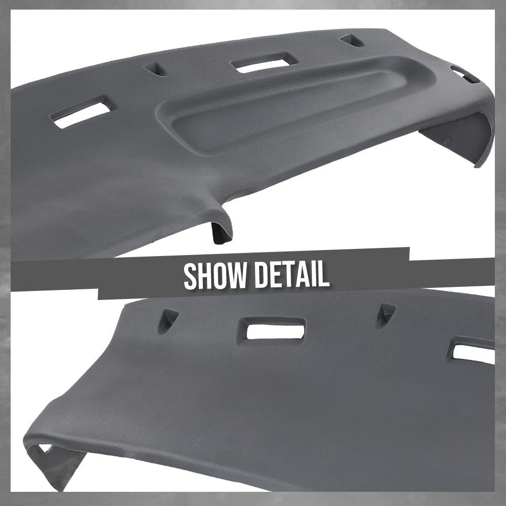 G-PLUS TPE Dash Cover Dashboard Compatible with Dodge Ram 1500 2500 3500 Truck 1994-1997 Gray