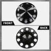 G-PLUS Rear Wheel Cover Axle 33mm Spiked Hub Cover Kit Compatible with Semi-Trucks 22.5" and 24.5" Wheels ABS Plastic Black