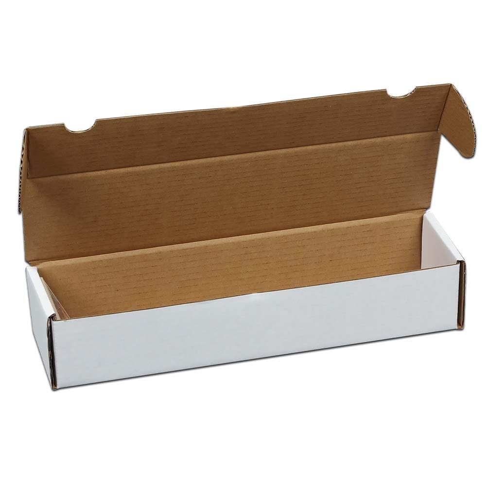 G-PLUS 25pcs Trading Sports Card Storage Box 800 Count White Corrugated Cardboard Box Versatile Card Storage Box (Card not included)