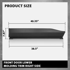 G-PLUS Door Molding Trim for Toyota RAV4 2019-2022 Front Right Lower Additional Angle