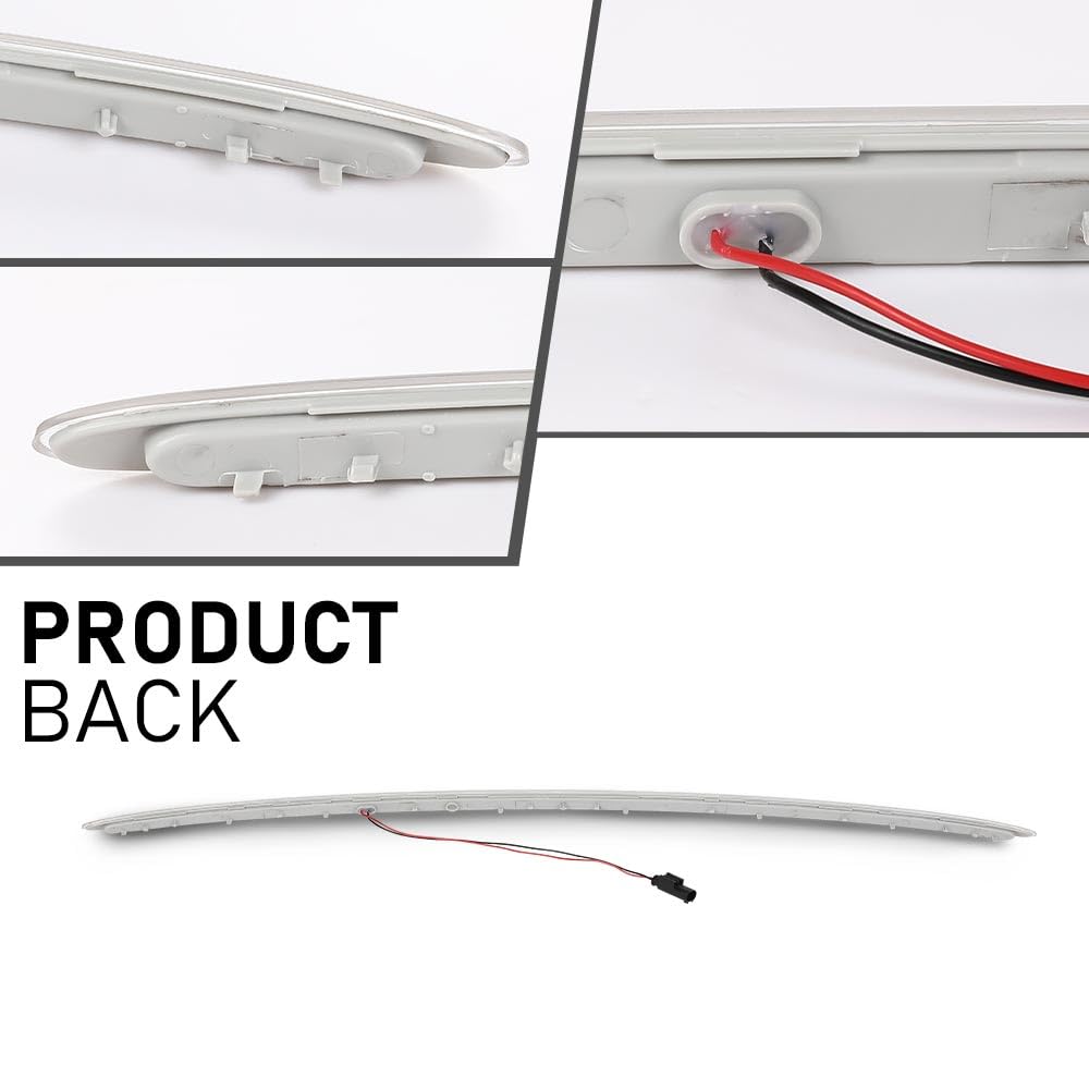 G-PLUS 3rd Third Brake Light LED, Compatible with Mini Cooper Clubman R55 2007-2014, Rear Third Brake Lamp Clear Lens, 63252755613