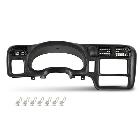 G-PLUS Cluster Dash Bezel Radio Trim Panel Double Din Compatible with Chevy Blazer S10/ GMC Jimmy Sonoma 1998-2004 (Black)