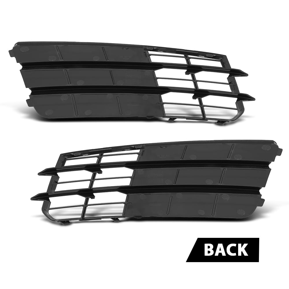 G-PLUS Pair Front Lower Bumper Fog Light Covers, Compatible with Audi A7 2011-2014, LH Driver & RH Passenger Side 2PCS, 4G8807681, 4G8807682