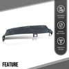 G-PLUS TPE Dash Cover Skin Cap Overlay Compatible with Chevy 2000-2006 Fit GMC Sierra 1500 2500 1999-2006 / Sierra Classic 2007 Blue