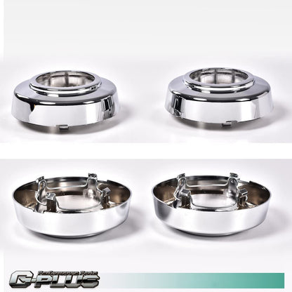 G-PLUS Front Wheel Center Cap Compatible with 94-08 4WD Van E150 E250 E350 F250 F350,Replacement Hub Cap Silver (2Pcs)