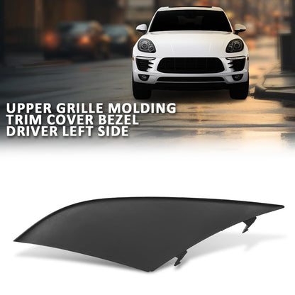 G-PLUS Left Upper Grille Molding Trim Bezel, Compatible with Porsche Macan Base and S Model 2015-2018, Air Intake Grill Trim, Driver Side, 95B8076851E0, 95B807685 1E0, 95B807685