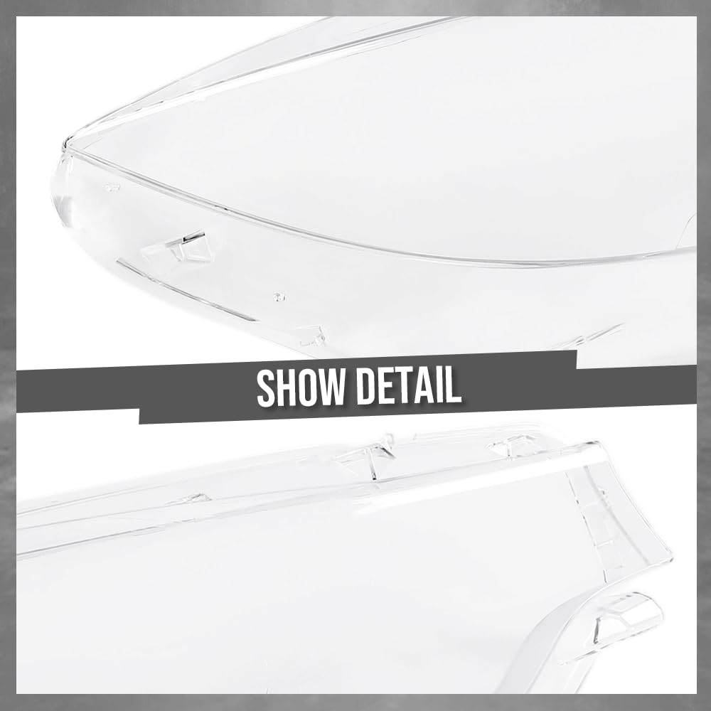 G-PLUS Headlight Lens Cover Compatible with BMW 4-Series F32 F33 F36 2018-2020 Fit BMW M4 F82 F83 2018-2020 Left & Right Pair Front Headlamp Lens Cover Clear
