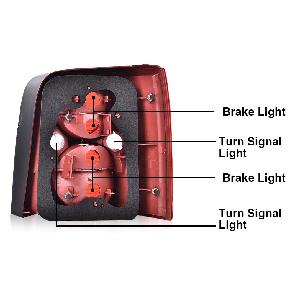 G-PLUS Rear Tail Lamp Light Left Compatible with VW Passat B5 B5.5 Wagon 2001 2002 2003 2004 2005 3B5945096AE, 3B5945095AE Luces TraserasAssembly