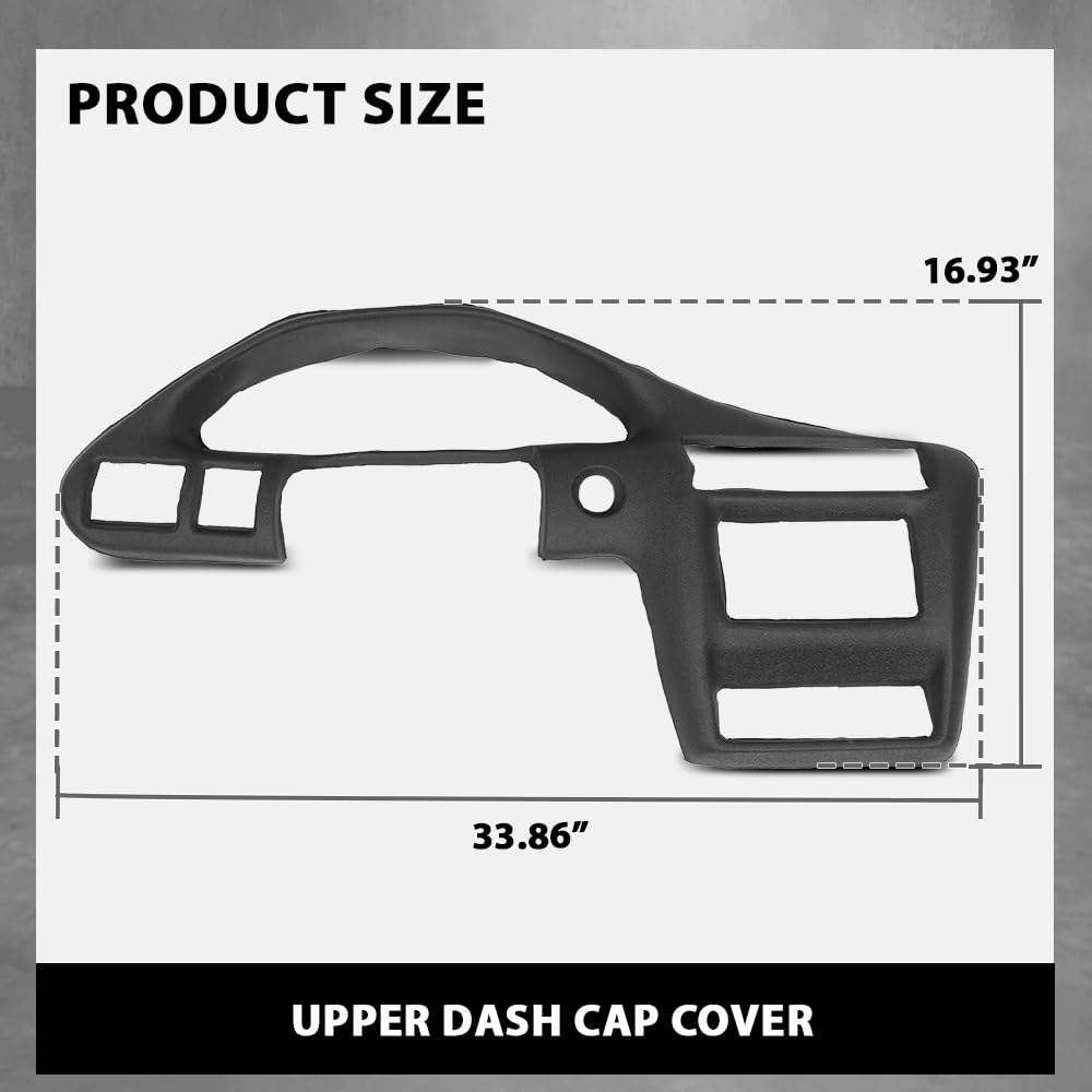 G-PLUS TPE Dashboard Dash Bezel Cover Compatible with Chevy Cavalier LS Sport 2002-2005/ Chevy Cavalier Z24 2000-2002/ Chevy Cavalier (submodel: Base, LS) 2000-2005