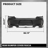 G-PLUS Rear Bumper Cover Fascia Compatible with Dodge Charger 2015-2023,Fit SRT R/T Scat Pack Daytona & Hellcat Models,With Side Vent Style Only,Fit Use Without Park Assist Only 187-01671B