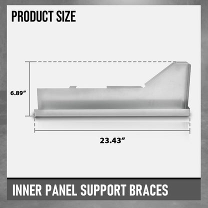 G-PLUS Inner Rocker Panel Support Braces Compatible with Chevy Camaro Pontiac Firebird 1967-1969 Silver