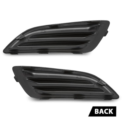 G-PLUS Pair Front Bumper Fog Light Lamp Cover, Compatible with Ford Fiesta 2014-2019, LH Driver & RH Passenger Side 2PCS, D2BZ15266AA, D2BZ15266BA