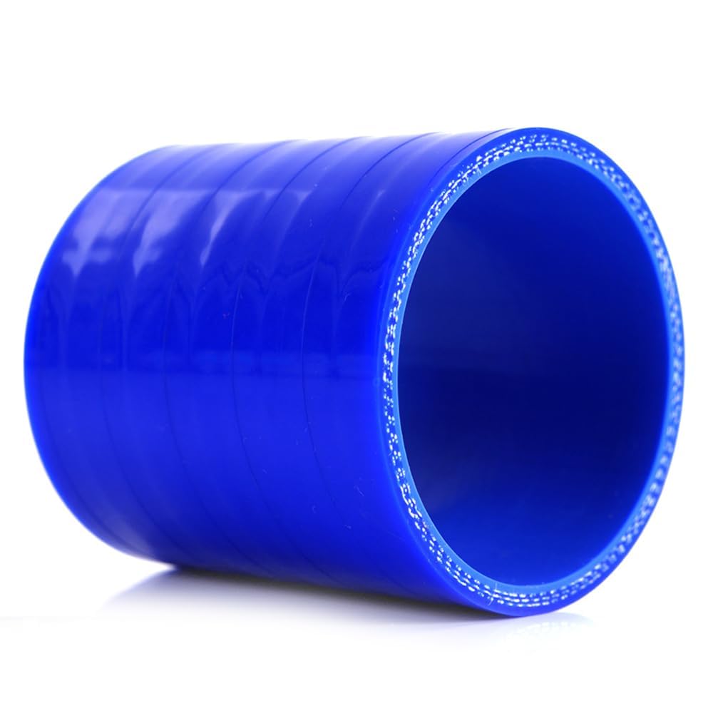 G-PLUS 3.5" Straight Silicone Hose, 3-Ply Intercooler Coupler Tube Pipe, Universal for Connecting Turbo Piping or Intake Piping (Inner diameter: 3.5inch/89mm) Blue