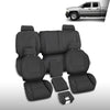 G-PLUS Full Set Seat Cover Compatible with Chevy Silverado LT Double Cab 2014-2018 Black