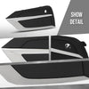 G-PLUS Fog Light Hole Cover Set Left & Right Side Compatible with Volvo XC60 2018 2019 2020 2021 31694538, 31694538-5 Chrome Black