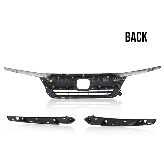 G-PLUS Front Bumper Grill W/Gloss Black Trim GRILLES | COMPATIBLE WITH HONDA Pilot Upper Grille Assembly 2019 2020 2021 HO1210158, 71150TG7A50