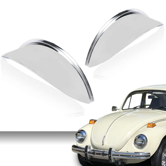 G-PLUS Headlight Headlamp Visors Pair 7" Heavy Duty Chrome Shields Trim Caps