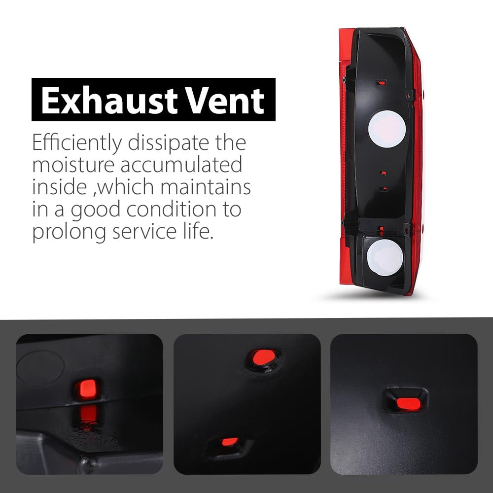 G-PLUS Red Lens Tail Lights Compatible with Truck Rear Side