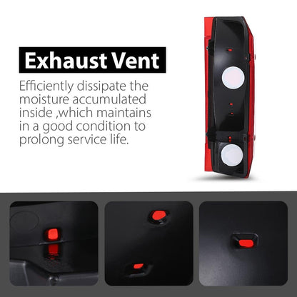 G-PLUS Red Lens Tail Lights Compatible with Truck Rear Side