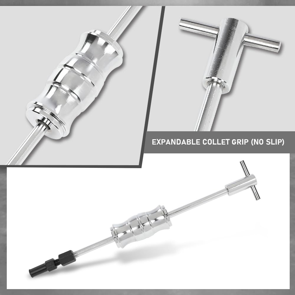 G-PLUS Blind Hole Collet Bearing Puller Set with 8-32mm Inner Bearing Extractor Compatible with Most Vehicles– Works on Motorcycles, ATVs, Scooters, Compact Cars and Medium-Sized Cars 12 PCS Black