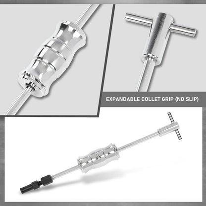 G-PLUS Blind Hole Collet Bearing Puller Set with 8-32mm Inner Bearing Extractor Compatible with Most Vehicles– Works on Motorcycles, ATVs, Scooters, Compact Cars and Medium-Sized Cars 12 PCS Black