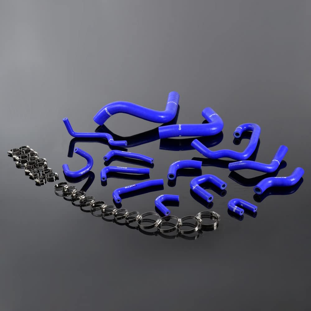 G-PLUS Silicone Radiator Hose Kit Clamps Compatible With 1990-1995 91 92 93 94 Toyota Pickup 3.0L V6 Blue