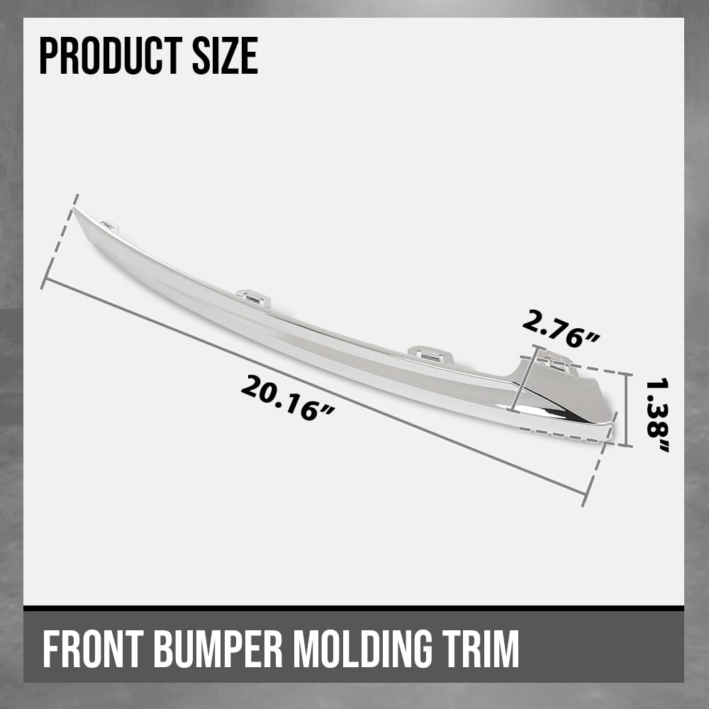 G-PLUS Front Bumper Molding Trim Cover Right & Left Compatible with Volvo XC60 2022 2023 2024 32227905, 32227906 Silver