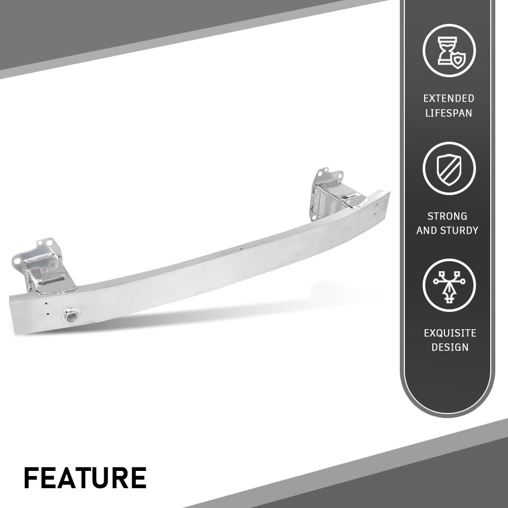 G-PLUS Front Bumper Reinforcement Beam, Compatible with Audi A8 S8 2011-2018, Aluminum Silvery, 4H0807109C, 4H0807109B