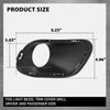 G-PLUS Fog Light Bezel Fog Lamp Trim Cover Grill Compatible with Jeep Cherokee 2014-2018 Pair Black