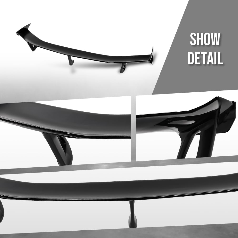 G-PLUS Rear Trunk Spoiler Wing Compatible with Chevy Camaro 2016 2017 2018 2019 2020 2021 ZL1 1LE Black