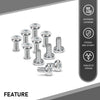 G-PLUS 100 License Plate Screws Compatible with Most Vehicles,Fit Benz Audi Japanese | 6mm x 12mm, #2136