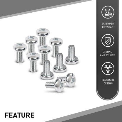 G-PLUS 100 License Plate Screws Compatible with Most Vehicles,Fit Benz Audi Japanese | 6mm x 12mm, #2136