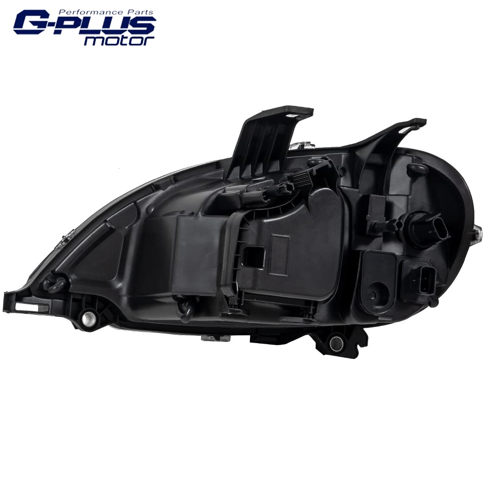 G-PLUS Headlights Assembly, Compatible with 2005-2012 Freightliner Columbia Models Right Bumper Headlamps, Smoky Lens Chrome Housing Amber Reflector