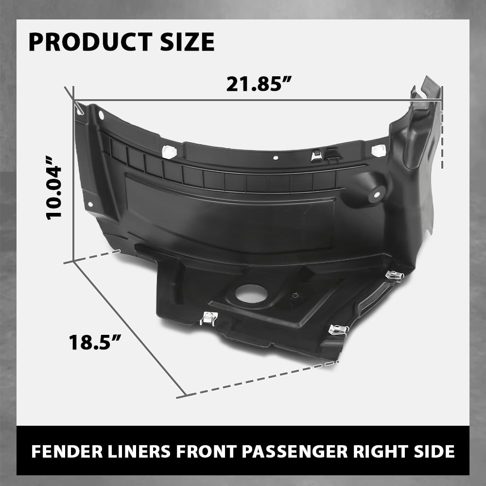 G-PLUS Fender Liner Front Passenger Right Side Compatible with Audi A6 S6 2016-2018 4G0853888J, AU1251110