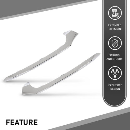G-PLUS Front Driver and Passenger Side Bumper Trim 2 Pcs Compatible with Benz C300 (submodel: 4Matic, Base) 2015-2018 For Models With AMG Styling Package, Without Night Package 2058851474, 2058851374