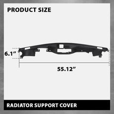 G-PLUS Radiator Support Cover for Jeep Patriot 2011-2017 Upper Black Additional Angle