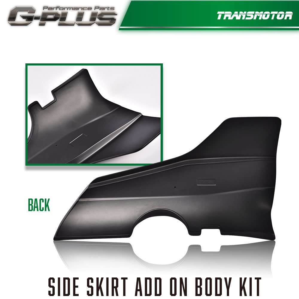 G-Plus Side Skirt Panel Kit Compatible with 2017-2021Tesla Model 3,Rear Bumper Lip Splitter Winglet Body