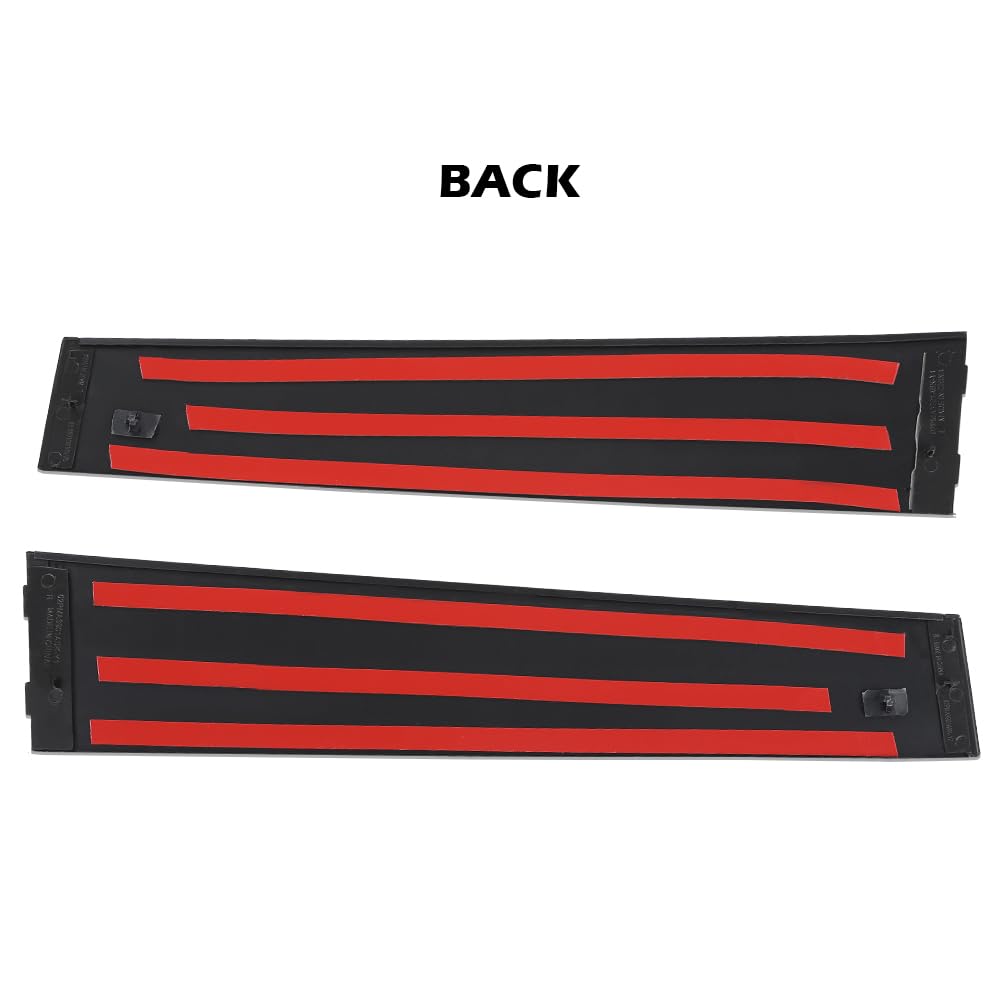 G-PLUS Left & Right Rear Door B Pillar Window Trim Applique Mopar Compatible with Jeep Grand Cherokee 2011-2019 Black 2PCS