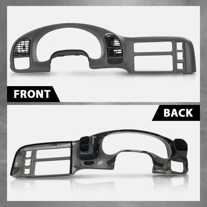 G-PLUS Dash Radio Cluster Trim Bezel Panel Compatible with Chevy Astro GMC Safari 1995-2005 15718197 Gray
