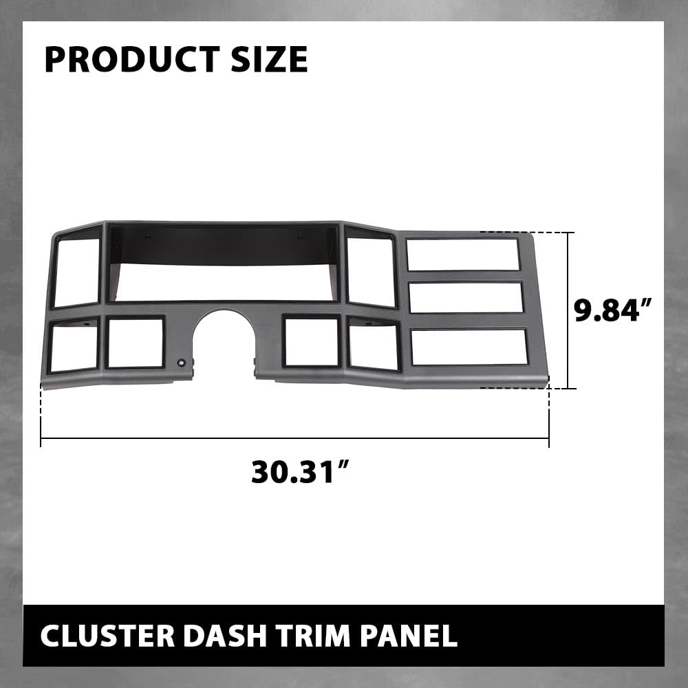 G-PLUS Dash Bezel Radio Surround Trim Compatible with Jeep Cherokee XJ 1984-1996 with Hole Silver