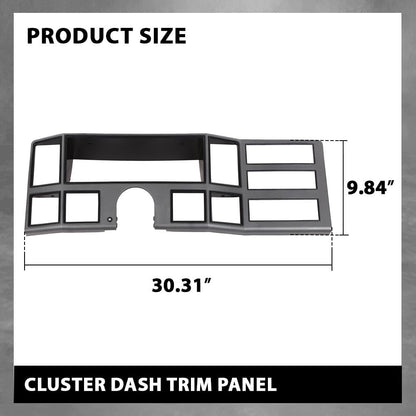 G-PLUS Dash Bezel Radio Surround Trim Compatible with Jeep Cherokee XJ 1984-1996 with Hole Silver