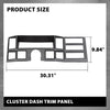 G-PLUS Dash Bezel Radio Surround Trim Compatible with 1984-1996 Jeep Cherokee XJ with Hole Silver
